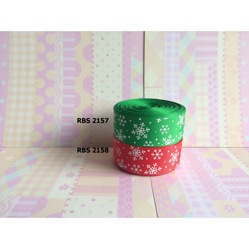 

[10 YARD] PITA GROSGRAIN MOTIF NATAL SALE RBS 2157,2158