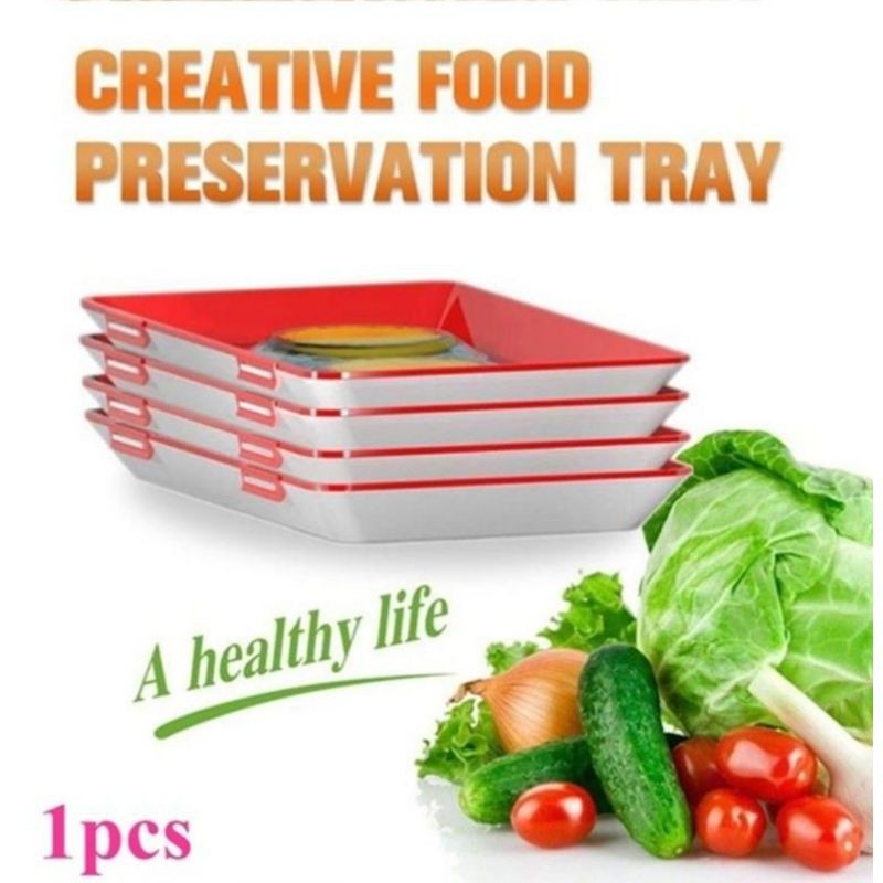 READY CLEVER TRAY WRAPPING FOOD TRAY VAKUM MAKANAN VACUM TRAY FOOD PRESERVATION TRAY NAMPAN KULKAS