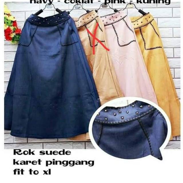 ROK SUEDE/SUEDE IMPORT/ROK JUMBO/ROK POLOS/ROK PANJANG