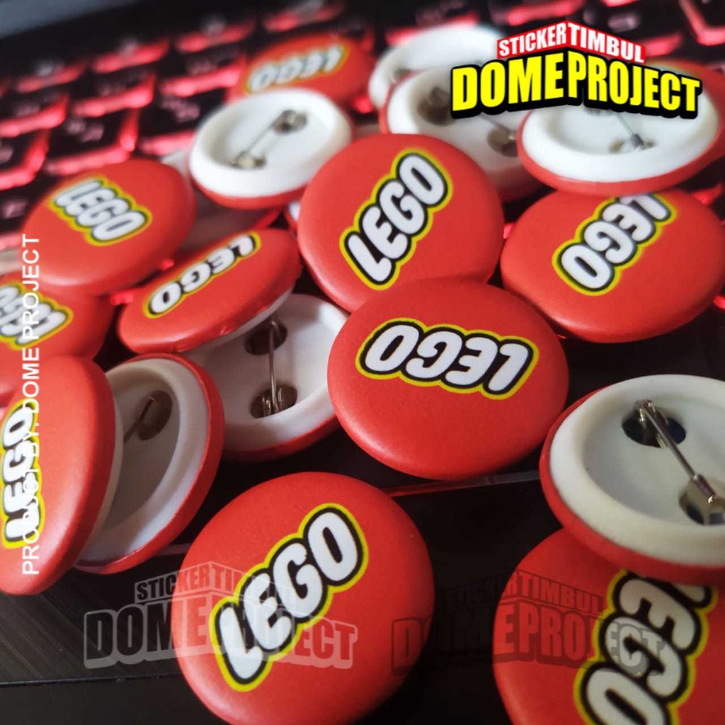 LEGO PIN PENITI 25MM BUTTON PIN AKSESORIES ROMPI AKSESORIES TAS