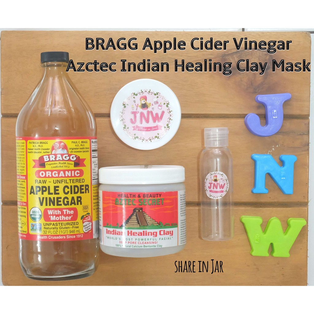Bragg Apple Cider Vinegar Cuka Apel Murni Pure Aztec Indian Healing Clay Mask Share Shopee Indonesia