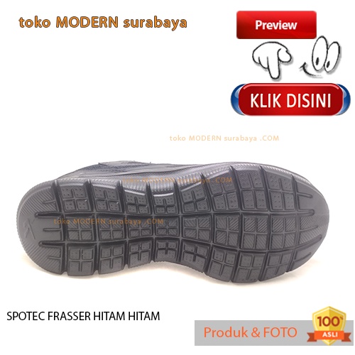 SPOTEC FRASSER HITAM HITAM sepatu pria sepatu sekolah sneakers tali