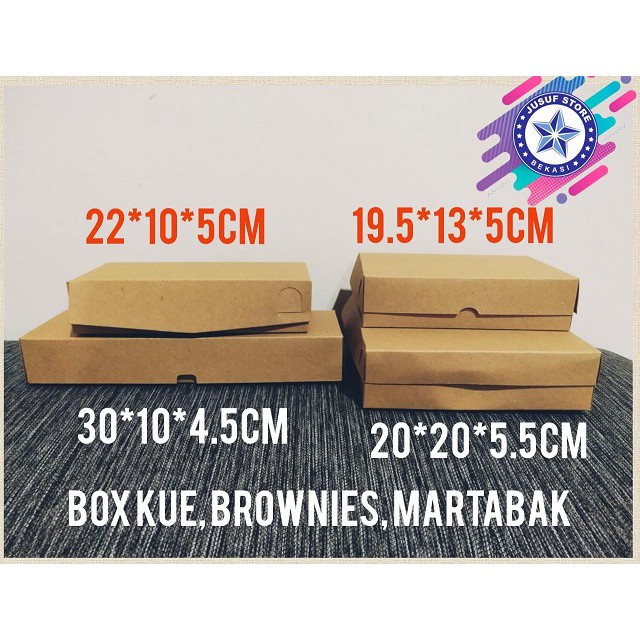 

Kotak dus box kue brownies Makanan food grade paper laminasi @1pcs