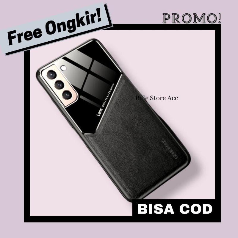 CASING SAMSUNG S21 / PLUS / S21 ULTRA SOFT CASE PREMIUM PLEXIGLASS LEATHER - S21 ULTRA, Hitam