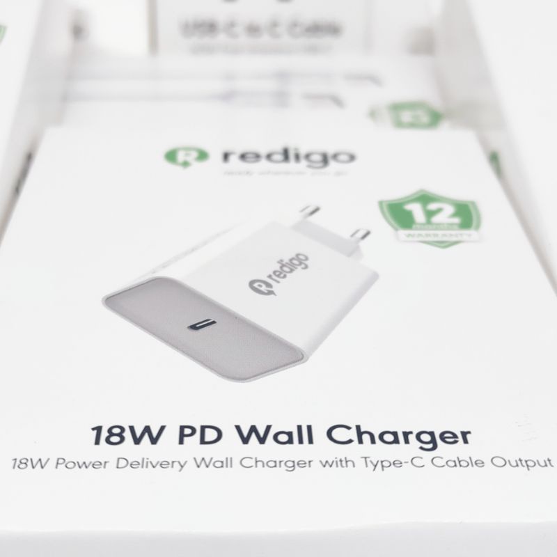 Charger Original Type C to C 60W Kabel Adaptor PD Wall Charger 18W Redigo Casan Cas Fast Charging