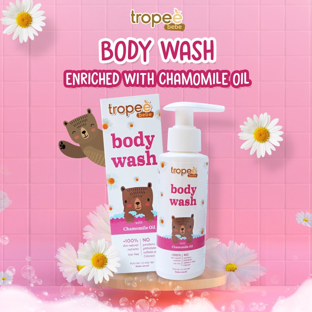 Tropee Bebe Body Wash 100ml / 2in1 Body Wash &amp; Shampoo 100ml