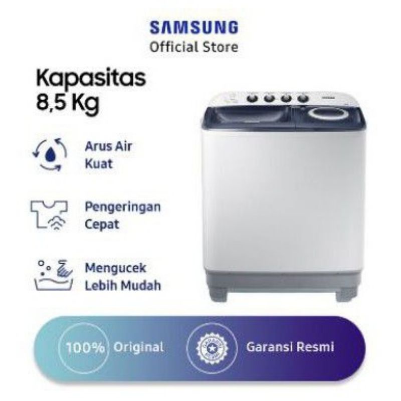 Mesin cuci Samsung 2 tabung 8,5kg WT85h3210mb/se