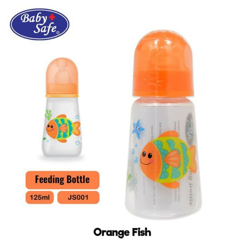 BabySafe Embossed Lid bottle JS001 125ml/Babysafe botol susu