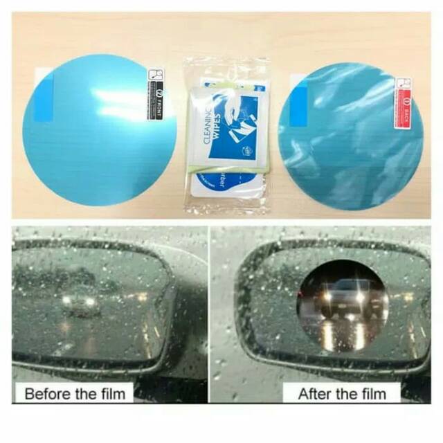 Kaca film Spion Anti Air,Anti Blur Film,Pelindung Kaca Spin Saat Hujan