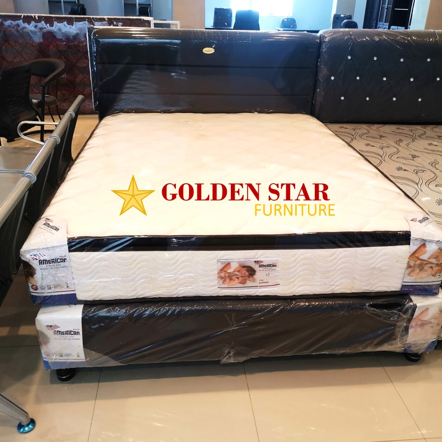 SET / Kasur AMERICAN Supreme Pillo Top 160/180 springbed spring bed
