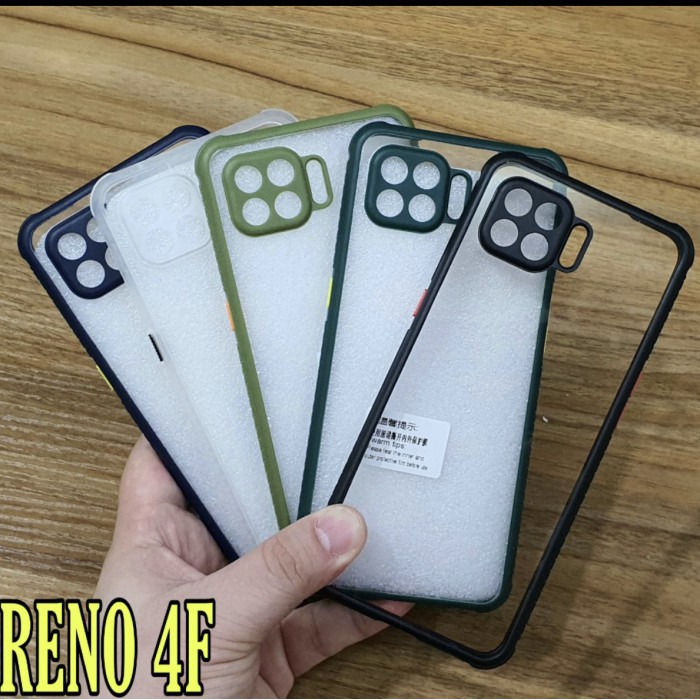 OPPO RENO 4F PREMIUM BUMPER CASE CLEAR PROTECTOR KAMERA FULL COVER