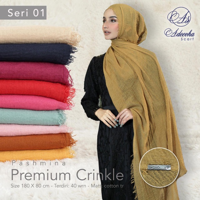 GROSIR ISI 10 PCS Pasmina Crinkle Adeeva pasmina kusut premium crinkle JILBAB HIJAB