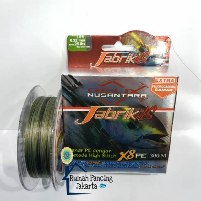 Senar PE Relix Nusantara Jabrik HS X8-300m Pe.1.5