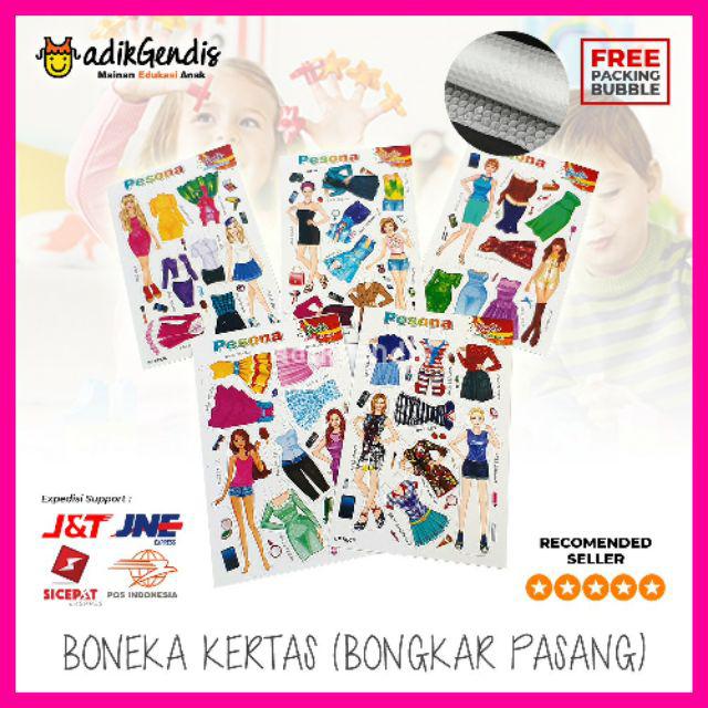Mainan anak Paperdoll BP Bongkar pasang boneka kertas jadul jaman dulu 90an-Tipe B