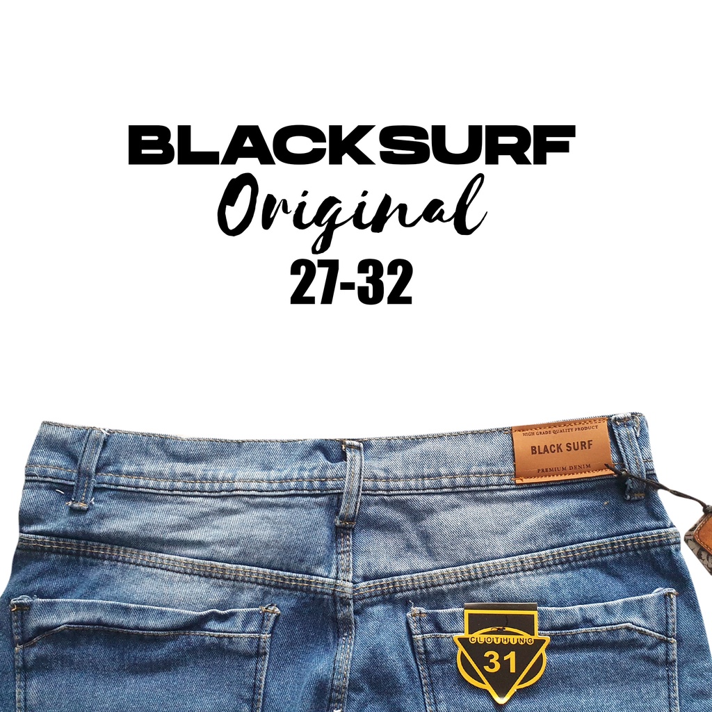 Blacksurf - Celana Jeans Pendek Original blue Pria terbaru  casual original