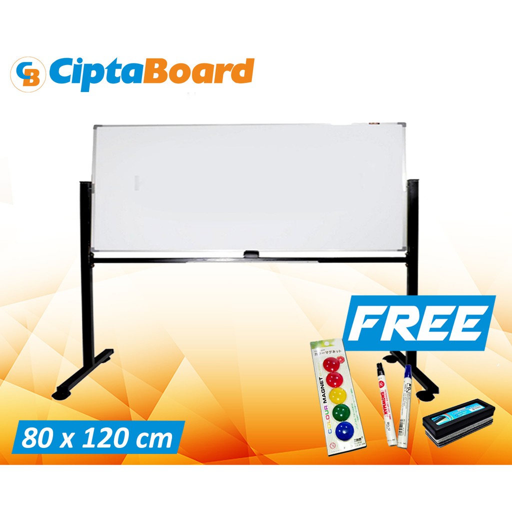 

Whiteboard Cipta Single Face Stand 80 x 120cm