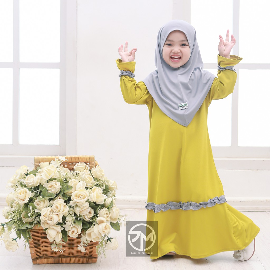 Salim moslem -Gamis anak perempuan / Baju muslim anak perempuan usia 1-8 tahun &quot;Model5&quot;