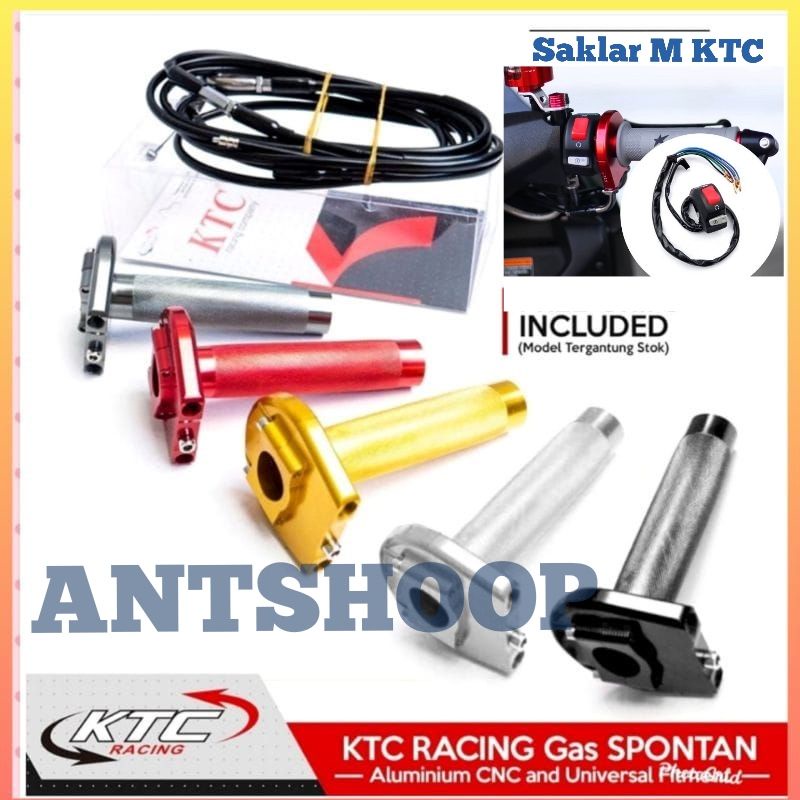 PAKET Gas Spontan KTC KITACO PLUS Saklar DOMINO KTC AEROX NMAX ADV BEAT VARIO NEW MIO CBR NINJA