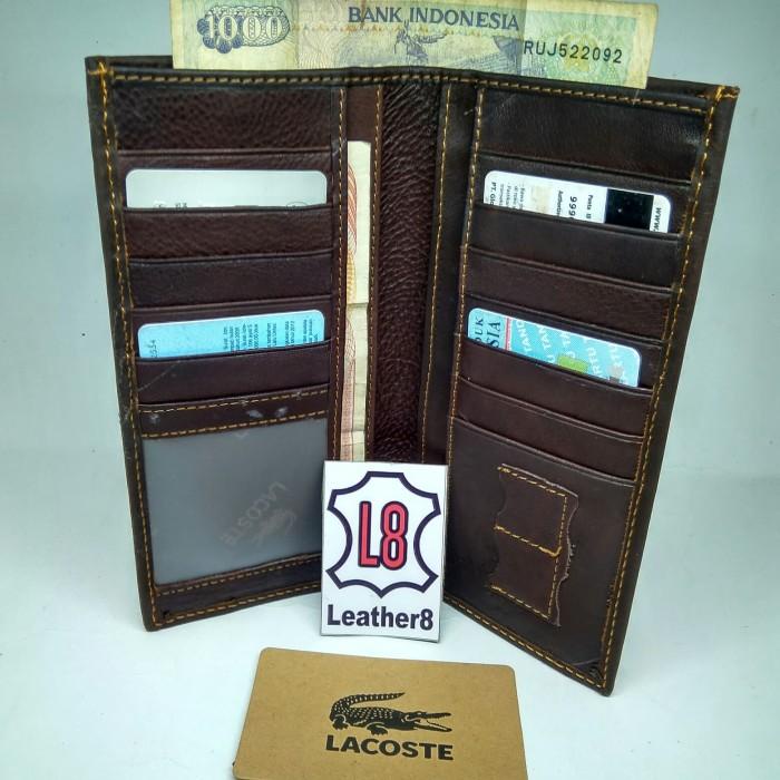 Dompet pria panjang / kulit asli Lacoste 903 / Dompet wanita murah