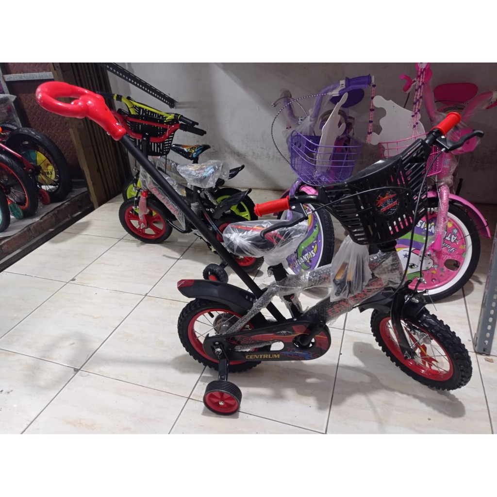 sepeda anak laki laki ukuran 12 centrum usia anak 2- 4 tahun