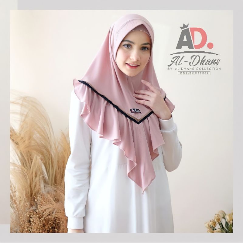 JILBAB INSTAN ANDINE DOUBLE LIST ALDHANS COLLECTION JERSEY AIRIS-2
