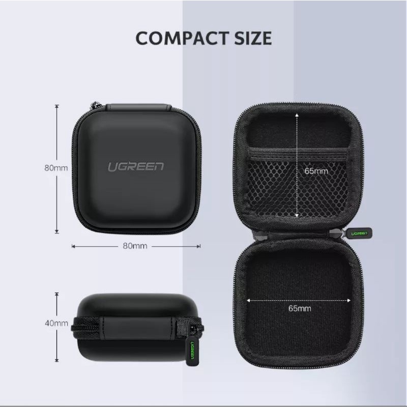 Ugreen Case Earphone Organizer Eva Waterproof Ugreen Tas Penyimpanan Gadget