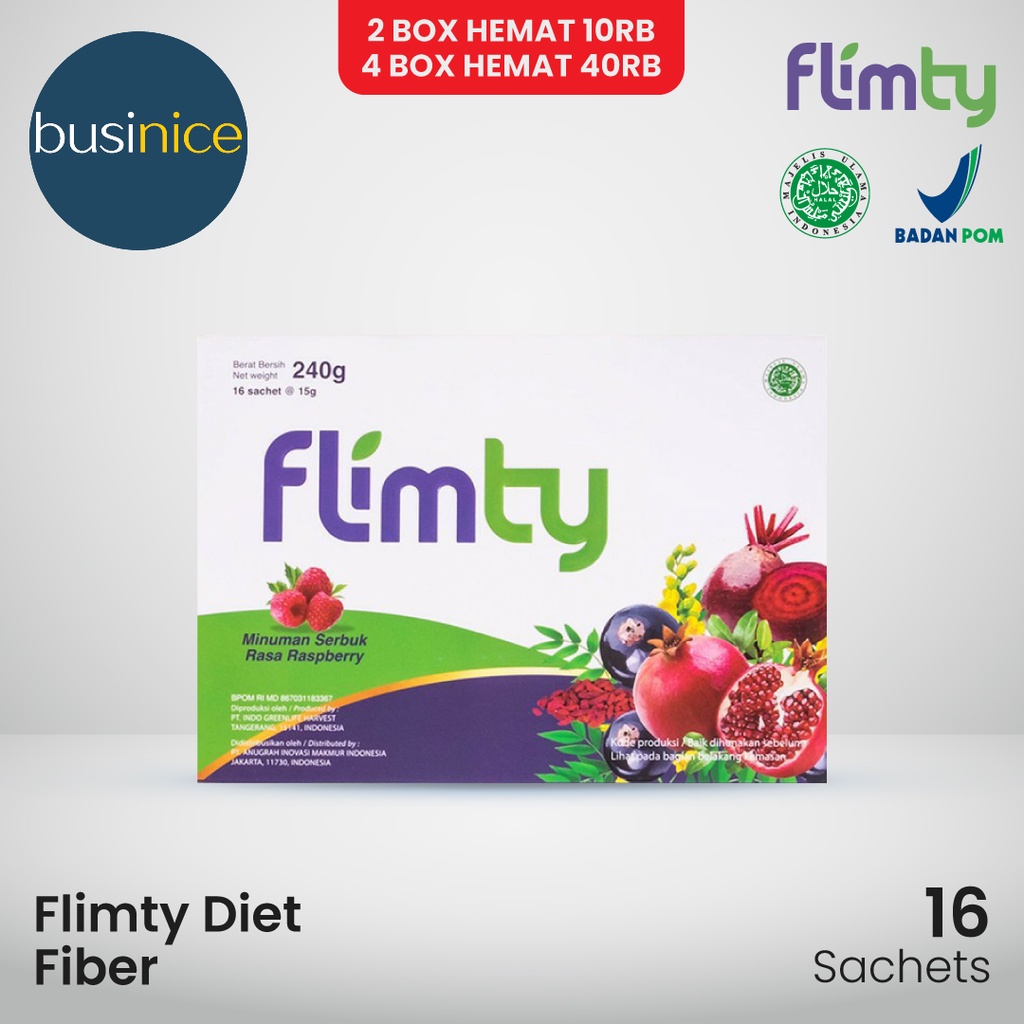 Flimty Fiber Original Suplemen Diet Teh Pelangsing Alami BPOM Halal