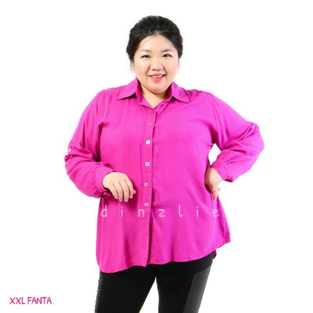 KEMEJA JUMBO WARNA PINK FANTA