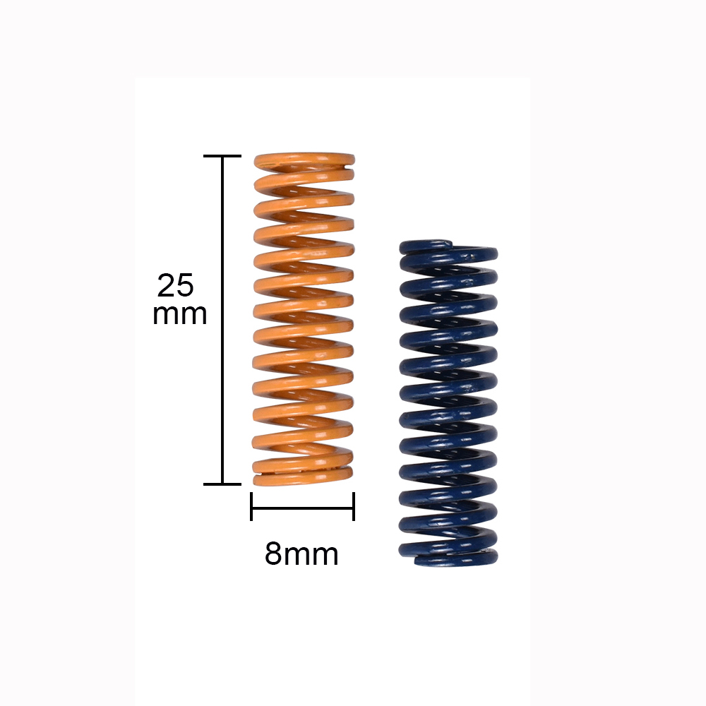 LANFY 5pcs Printer Parts ID 4mm Spring 3D Printer accessories OD 8mm strong Heat Bed Length 25mm leveling Hotbed/Multicolor