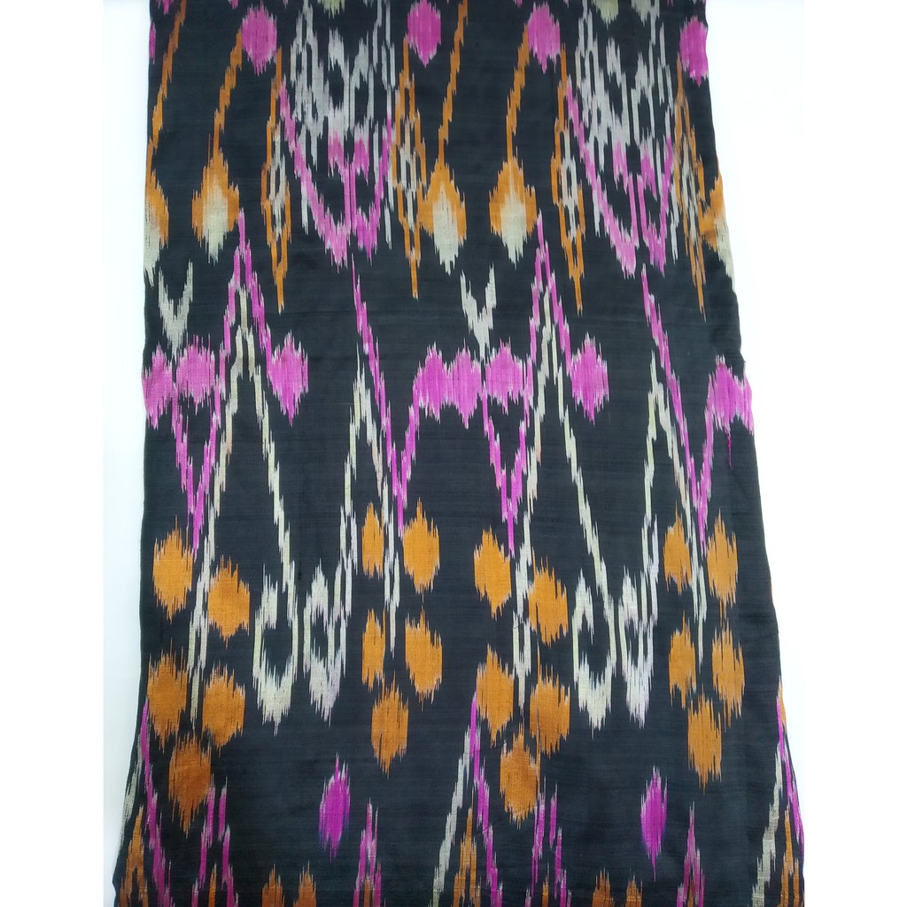 Kain Meteran Sutra Asli 100% Tenun Ikat Motif Co'Bo' Bugis Modern