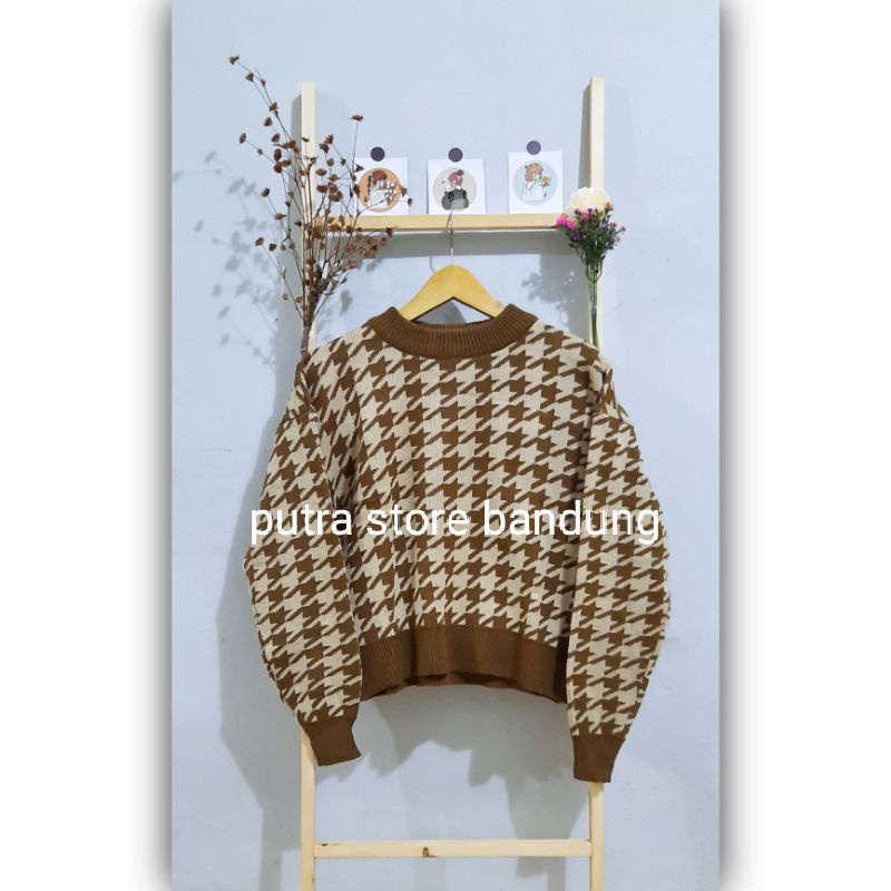 REALPICT SWEATER RAJUT AYUMI MOTIF / ATASAN RAJUT WANITA RAJUT 7 GATE