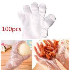 Sarung Tangan Plastik 100pcs pack Plastik DISPOSABLE PLASTIC GLOVES