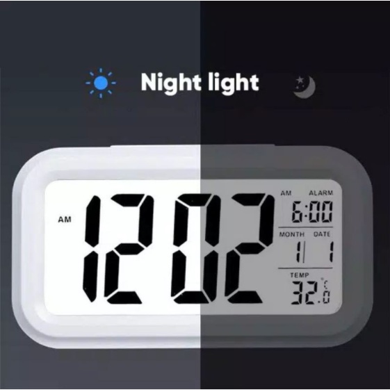 Type JMW1 Jam Meja Weker Digital Alarm Clock LED