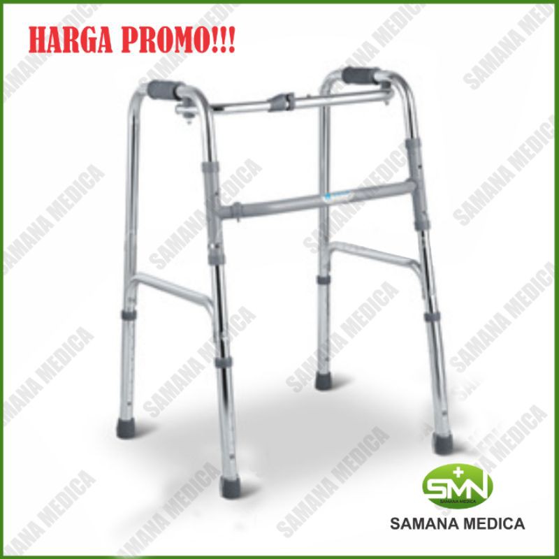 Original Walker Tanpa Roda GEA SELLA bisa dilipat/ Tongkat Bantu Jalan / Walker Standar Chormed