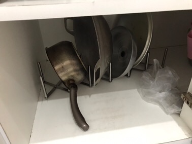 Ready V4r13r4 Pot Lid Organizer, Penyusun Penutup Panci Stainless Steel - Dapat Menyesuaikan Panjang