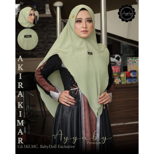 𝗦𝗛𝗘𝗟𝗢𝗩𝗘𝗦𝗛𝗢𝗣𝗣 - HIJAB KHIMAR CERUTY AYYUBY AKIRA MOTIF PLISKET PREMIUM ORIGINAL AYUBY MANPRIS PRISKET