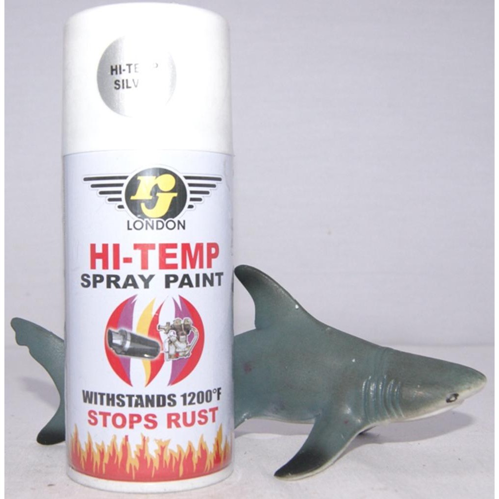 Cat Anti Panas 150cc Warna SILVER Tahan 650 Derajat Celcius - High Temperature Spray Paint RJ LONDON