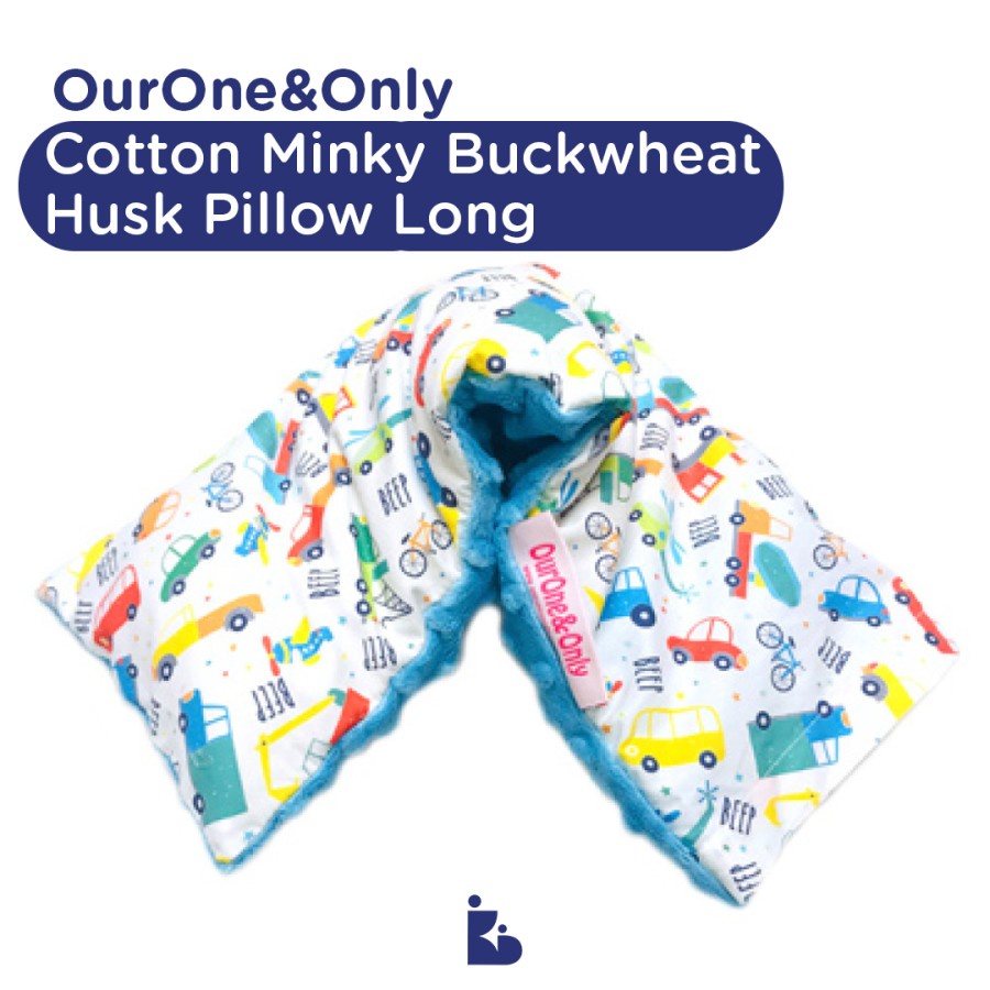 OurOne&amp;Only Cotton Minky Buckwheat Husk Pillow Long | Bantal Kaget