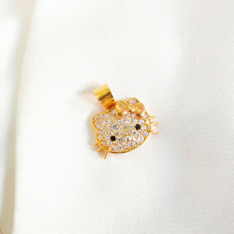Liontin HK Permata Swarovski Kitty Pendant Toko emas Asli Gold Shop