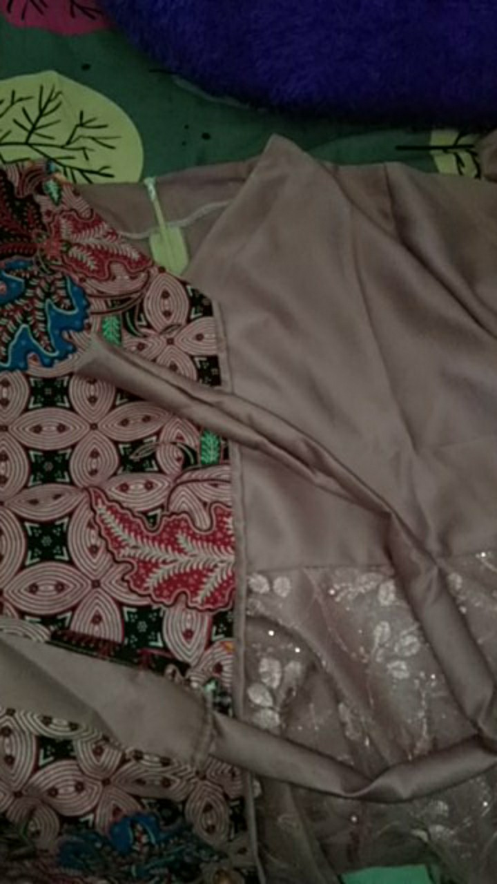 Tey-17 Batik Wanita Asj Sa Hrb026 Kenongo Kemeja Tosca Pendek