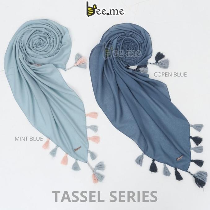 Buruan beli] BEE ME TASSEL SERIES PART 1 | KERUDUNG VOAL SEGI EMPAT BEEME BEE.ME