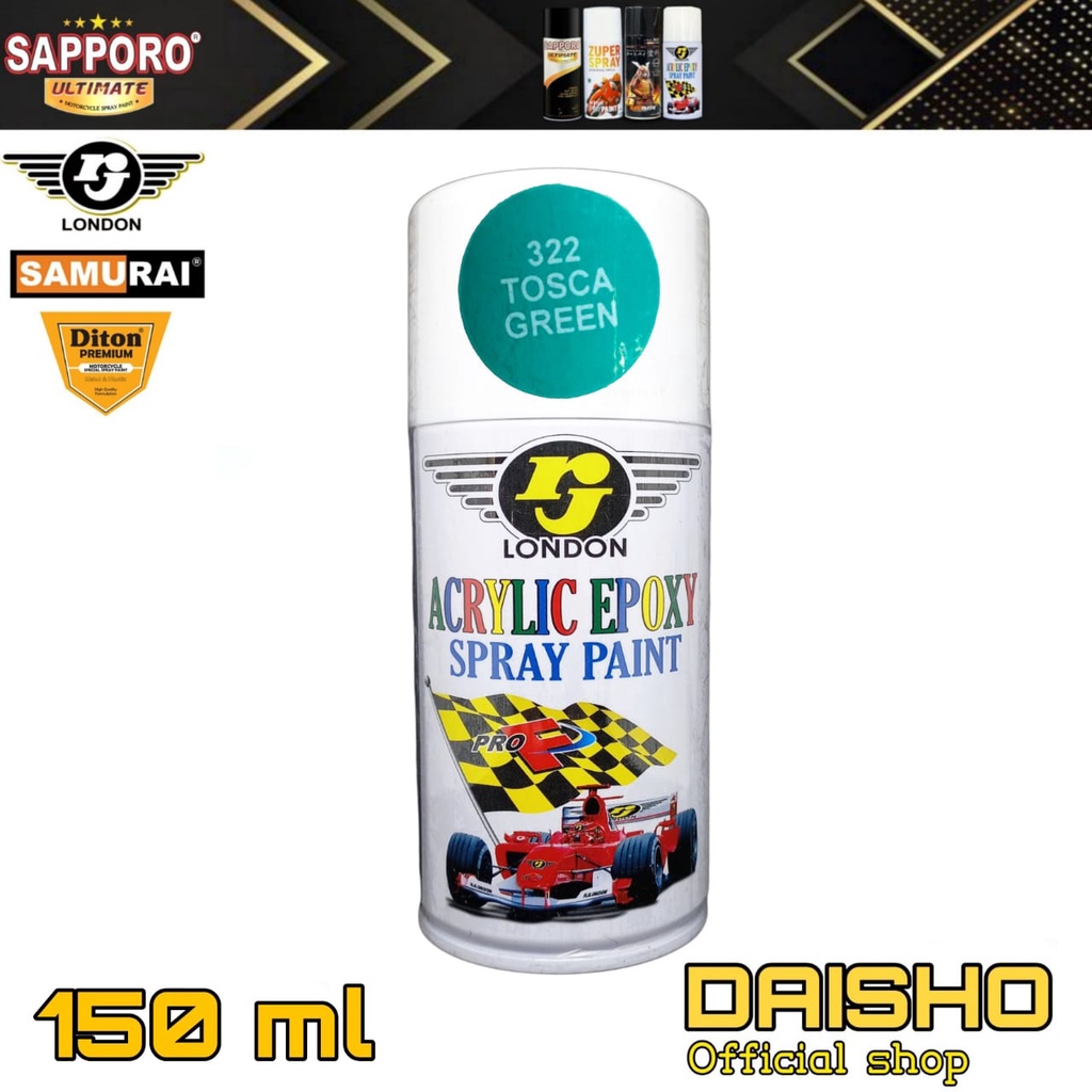 Pilok pilox 150ml tosca green hijau toska rj london cat semprot spray paint