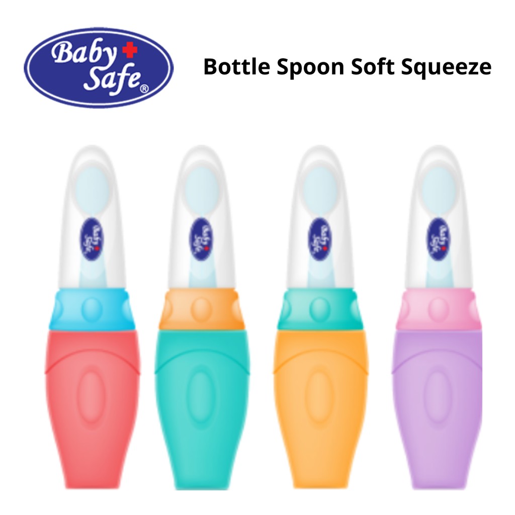 Baby Safe Botol Sendok Makan Bayi MPASI Bottle Spoon Soft Squeeze Babysafe