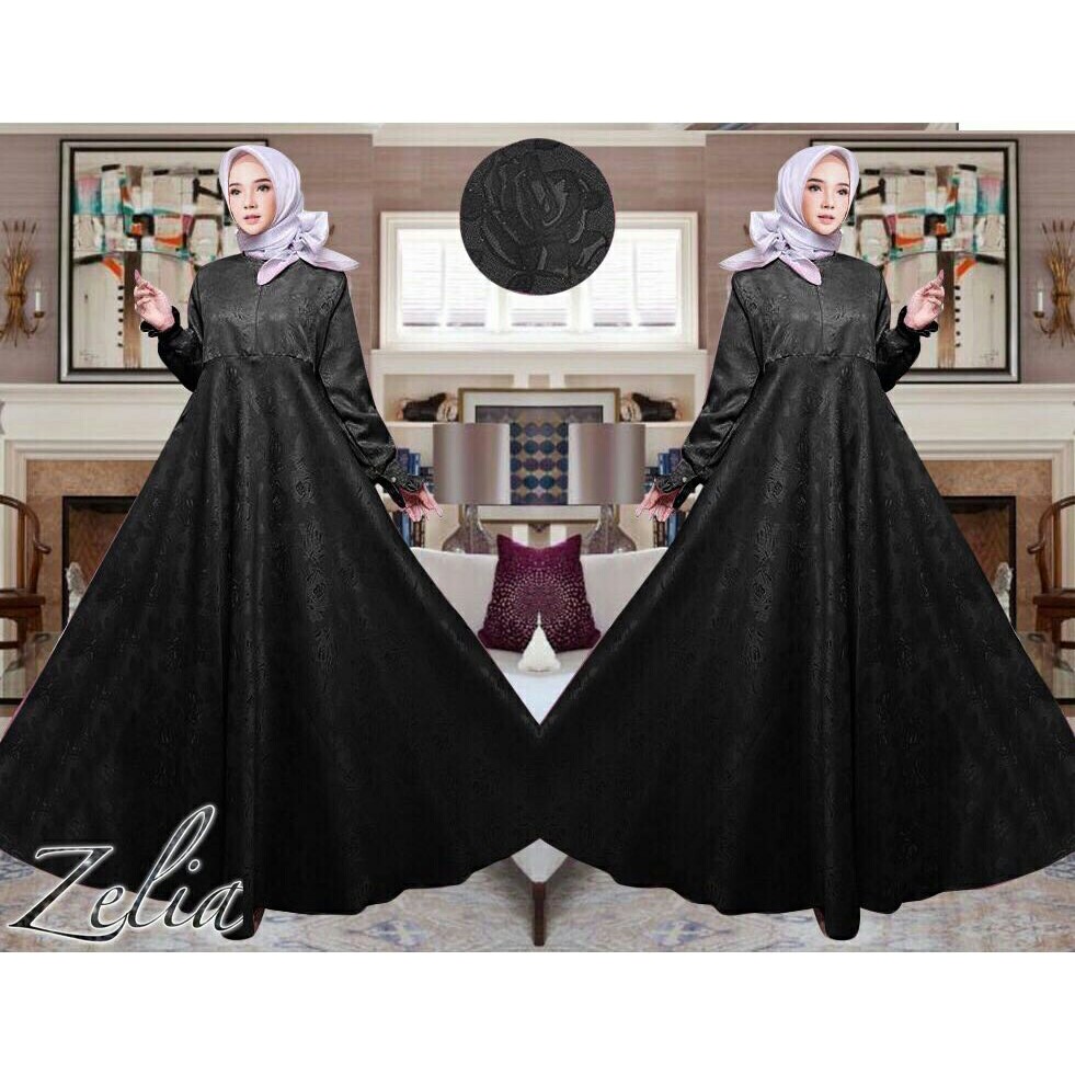 Gamis / Baju / Pakaian Wanita Muslim Zelia Syari