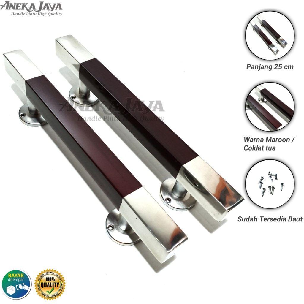 Satu set handle kunci pintu rumah 25 cm murah minimalis tarikan pintu stainless gagang pintu terbaru