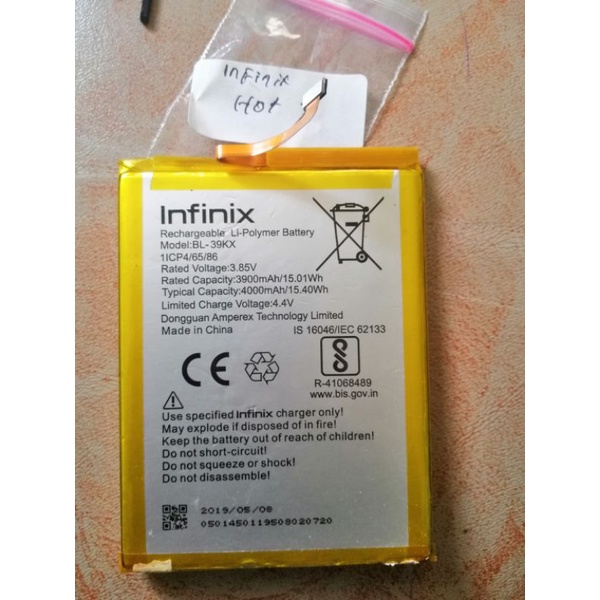 baterai infinix hot 7