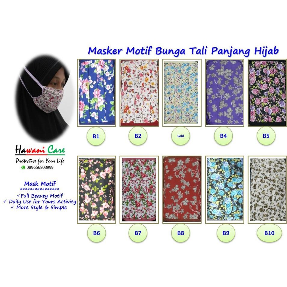 MASKER MOTIF TALI PANJANG  Shopee Indonesia