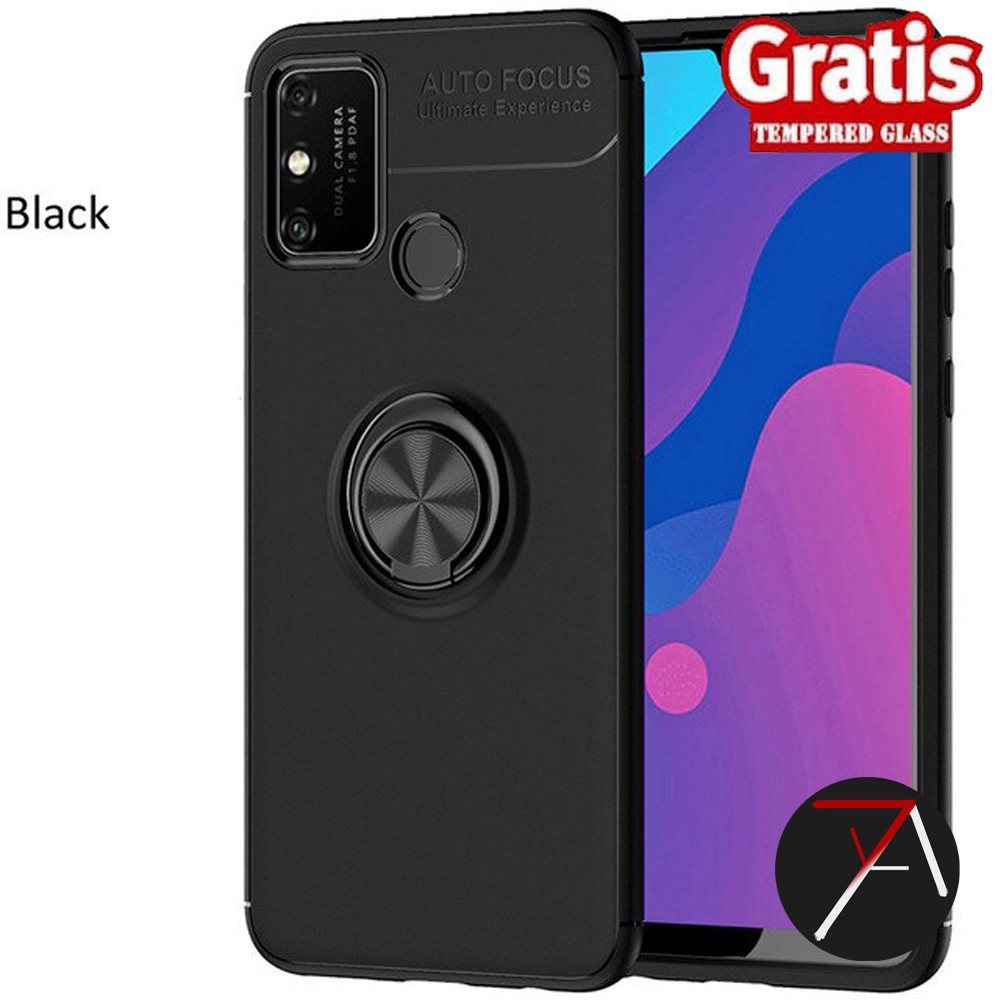 Realme C17 RealmeC17 Invisible AutoFocus I Ring iRing Soft Case SoftCase TPU Cover Casing Tempered G