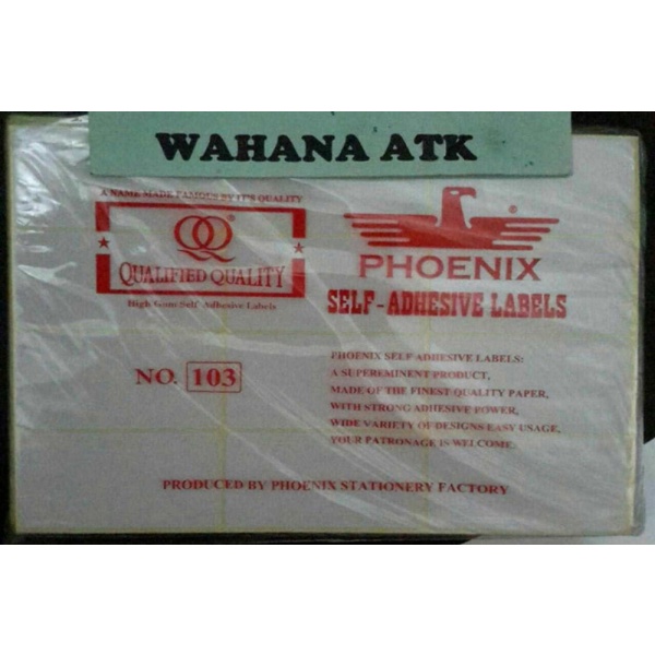 

Cuci Gudang Label nama label undangan phoenix no 103 ATK baya