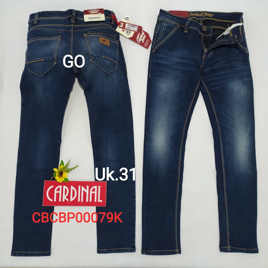 gos 31 CARDINAL CBCBP Celana Panjang Jeans Pria Pencil Stretch Slimfit Super Skinny Sobek Bermuda